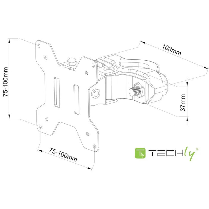 Черно бюро Techly ICALCD100BK