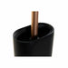 Четка за Баня DKD Home Decor Черен Златен Смола 10 x 6 x 40