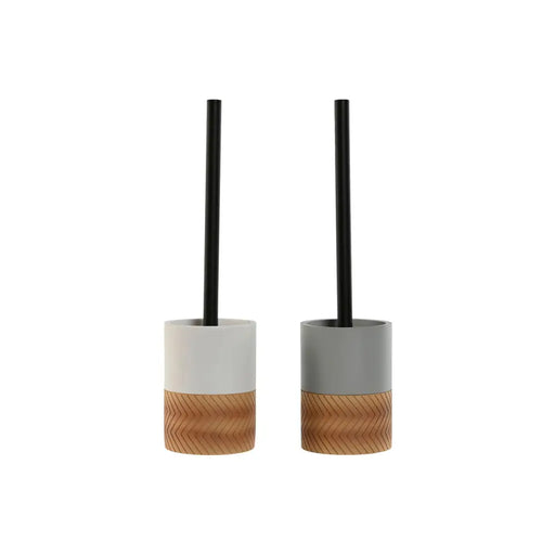 Четка за Баня Home ESPRIT Бял Сив Естествен Смола 9,5 x 9,5