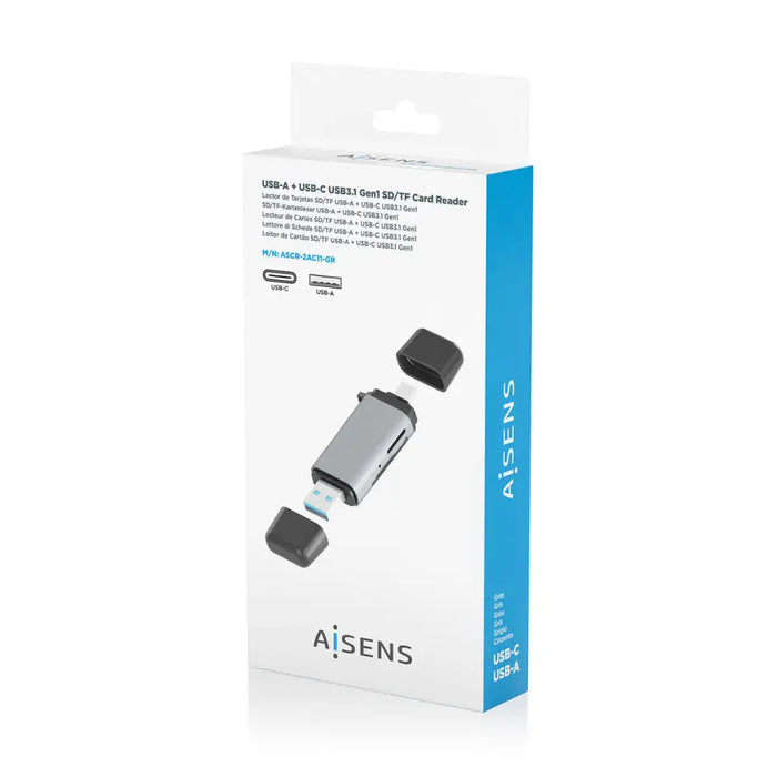 Четец за карти Aisens ASCR-2AC11-GR Сив