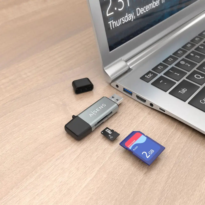 Четец за карти Aisens ASCR-2AC11-GR Сив