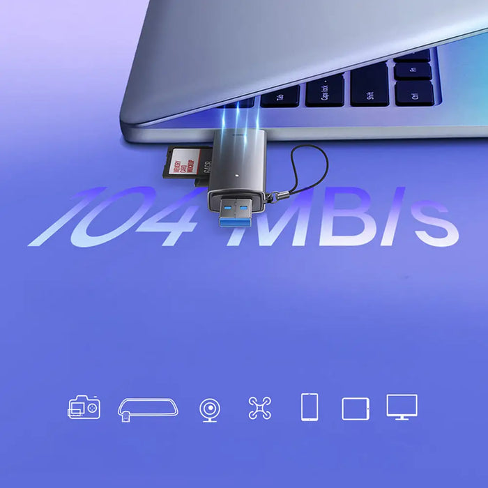 Четец за карти Baseus Lite Series USB-A/USB-C 3.0 SD/TF