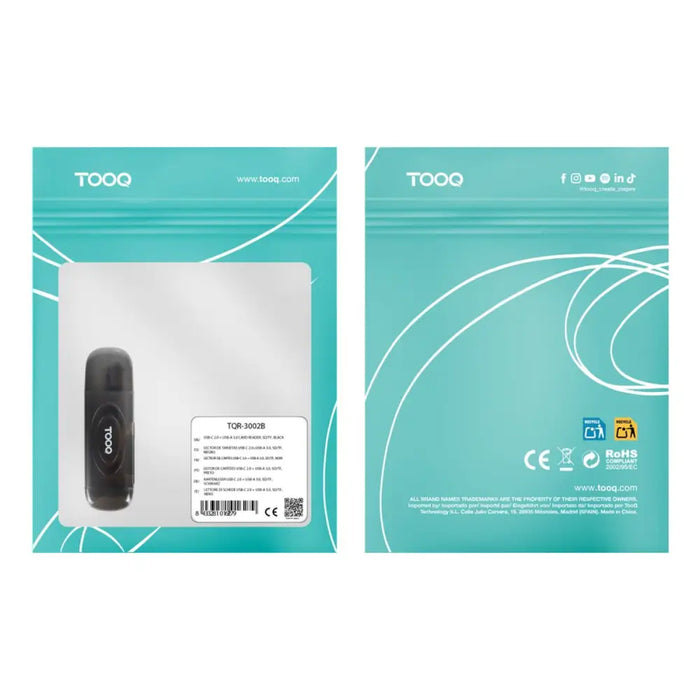 Четец за карти TooQ TQR-3002B Черен