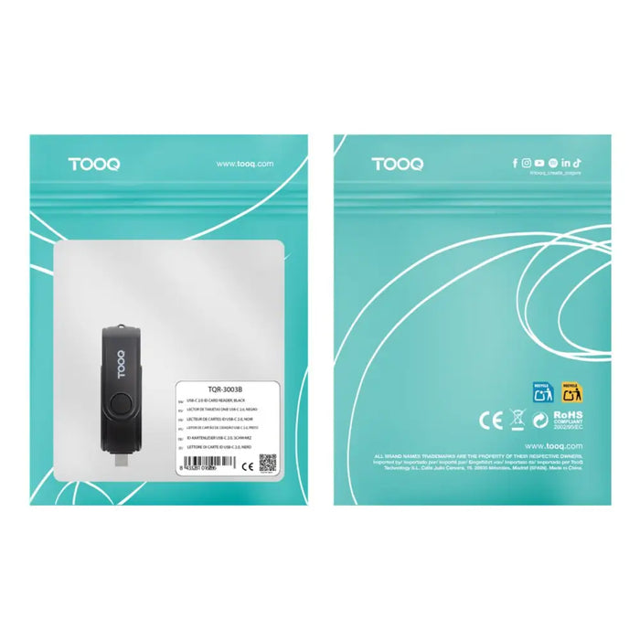 Четец за карти TooQ TQR-3003B Черен