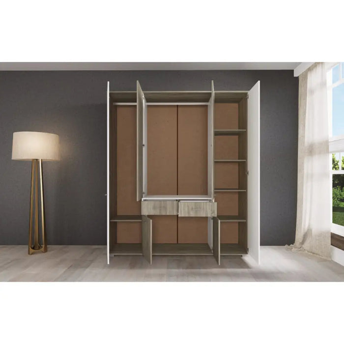 ЧЕТИРИКРИЛ ГАРДЕРОБ IRIM DELUX 180Х209Х52 СМ.