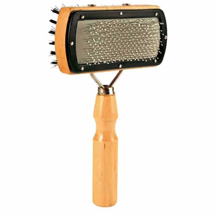 Четка за разчепкване Trixie Найлон Дървен Метал 10 × 18 CM