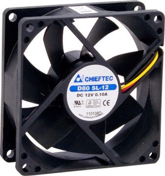 Chieftec AF-0825S компютърен охладител Кутия за компютър Черна