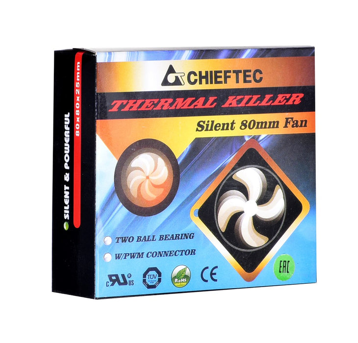 Chieftec AF-0825PWM компонент за охлаждане на компютъра Кутия за компютър Черна