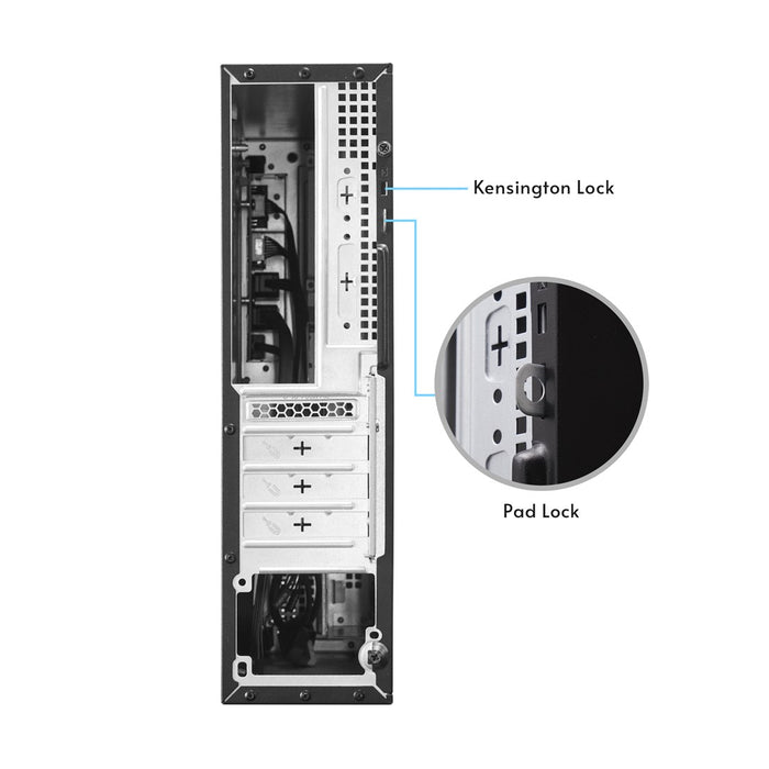 Кутия за компютър Chieftec DT-10B-300, малък форм фактор (SFF), черна, 300 W