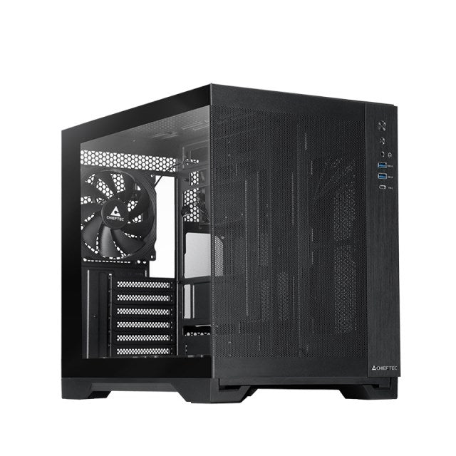 Chieftec mATX Gehäuse GM-30B-M-OP, черен Cube