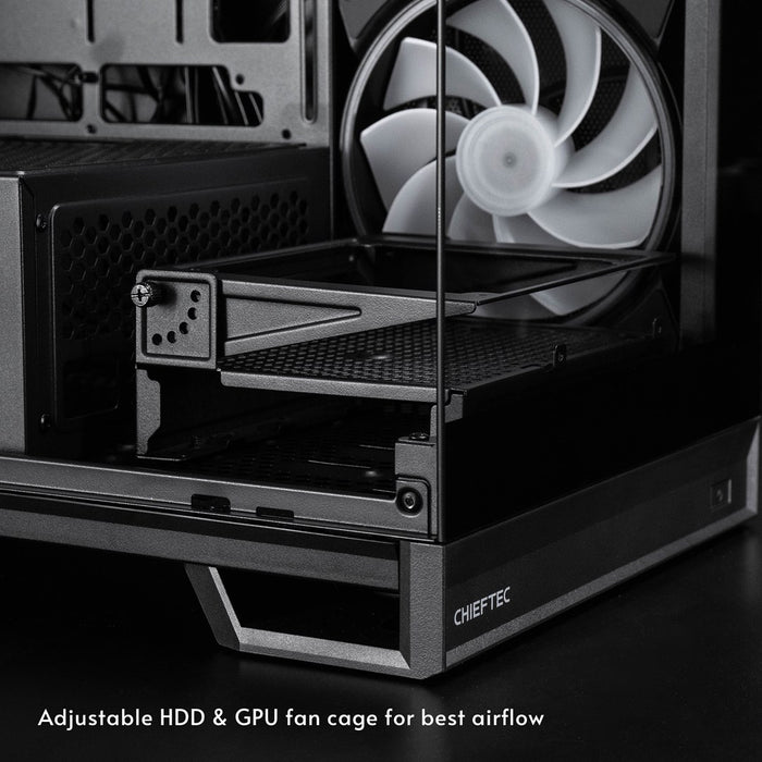 Кутия за компютър Chieftec GX-30B-OP, Midi Tower, Черна