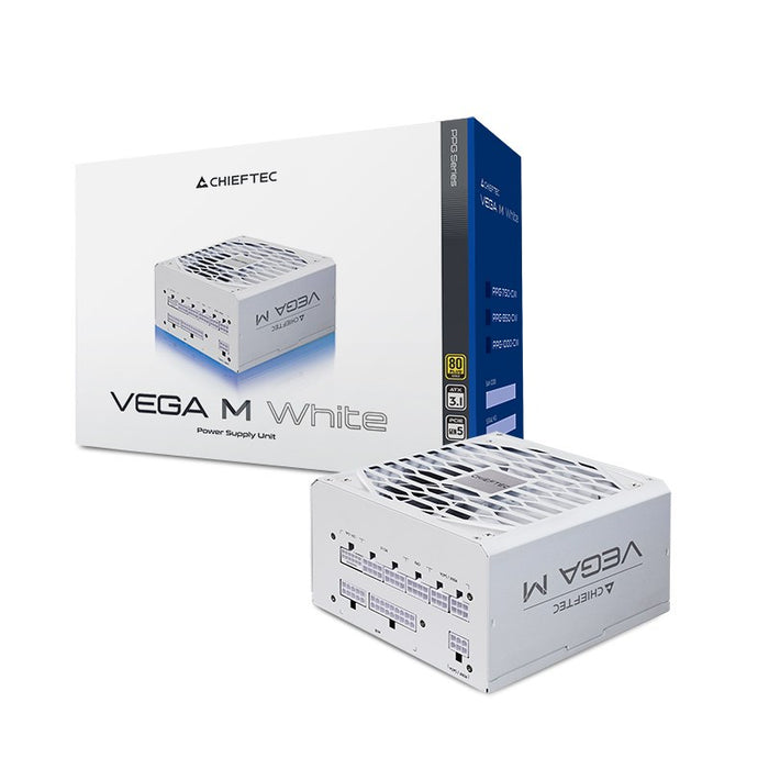Захранващ блок Chieftec Vega PPG-1000-CW, 1000 W, 24-пинов, ATX, ATX, бял