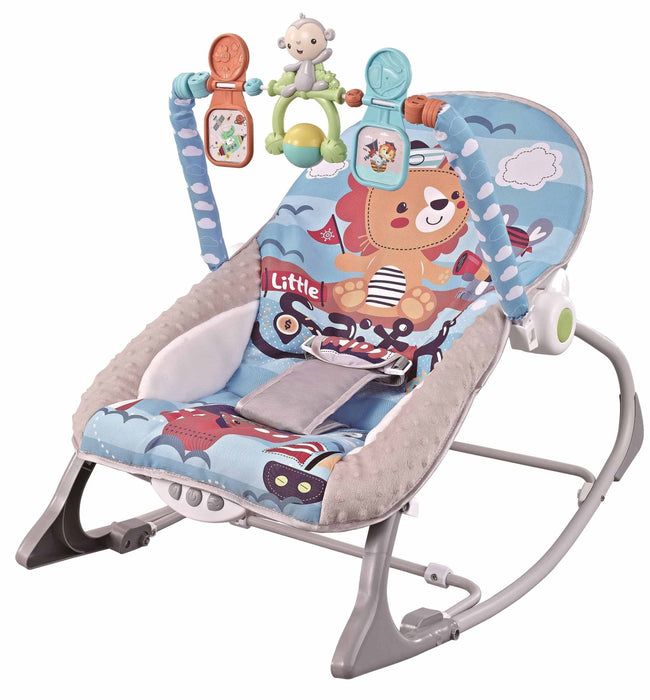Бебешки музикален шезлонг Chipolino - Baby Spa, син