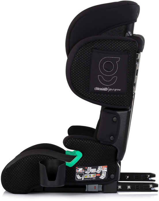 Стол за кола Chipolino - Go'n'Grow, i-Size, с IsoFix, 100-150 cm, черен