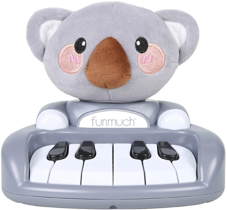Бебешка музикална играчка Chipolino - Пиано плюшена коала, светлосиво