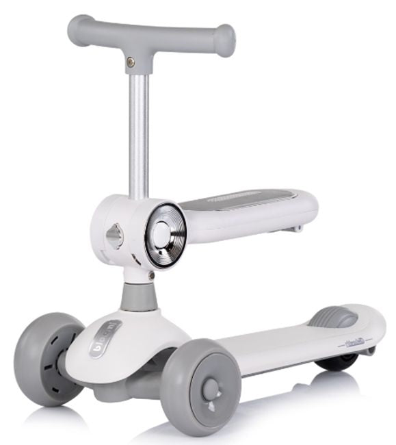 Детски скутер 2 в 1 Chipolino - Bloomi, сив