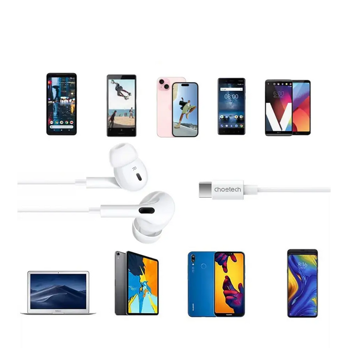 Choetech OC-A011 USB-C слушалки за поставяне в ушите 1,2