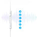 Choetech USB-C слушалки за поставяне в ушите 1,2 м - бели