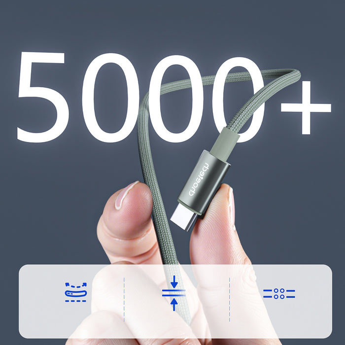 PD60W USB-C към USB-C цифров дисплей 1.2m найлонов кабел - зелен