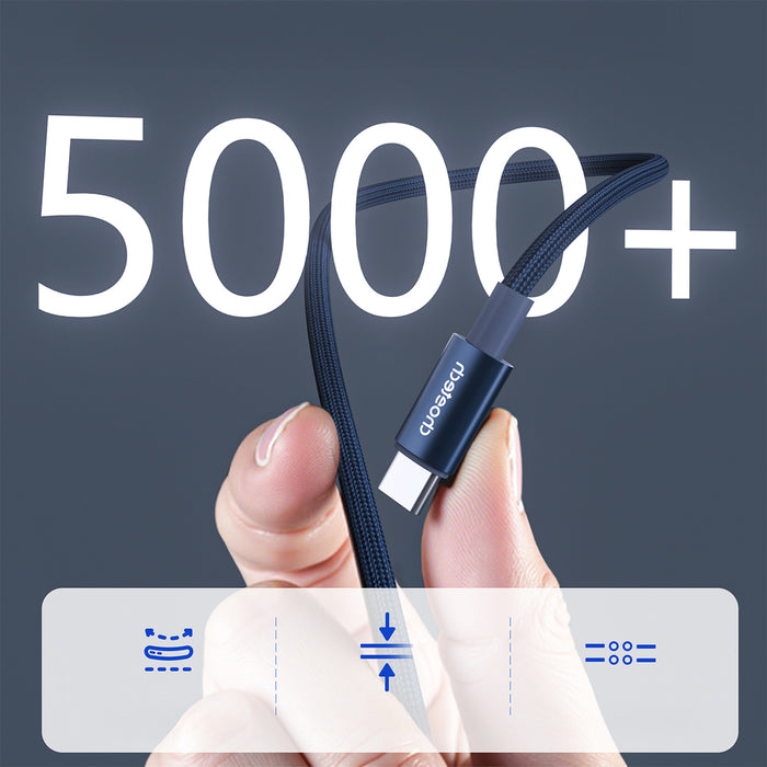 PD60W USB-C към USB-C цифров дисплей 1.2m найлонов кабел - син
