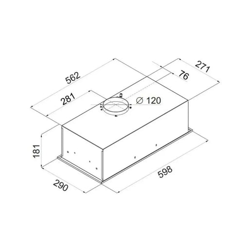 Ciarko SL-BOX Glass 350 m3/h Вграден Черен