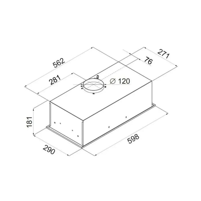 Ciarko SL-BOX Glass 350 m3/h Вграден Черен