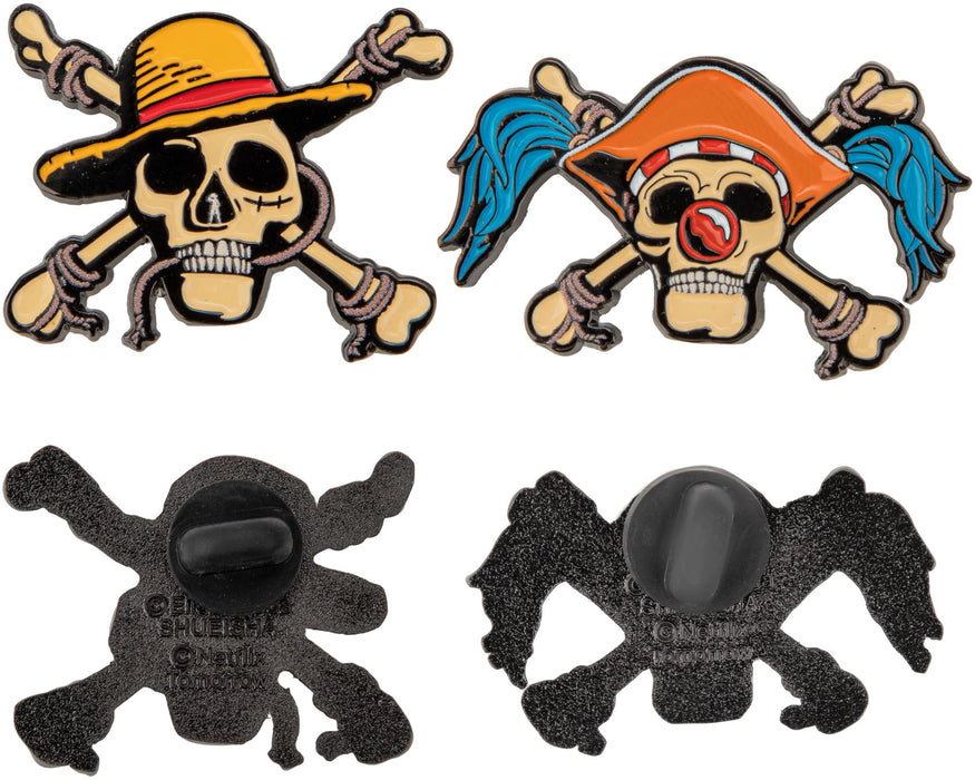 Комплект значки Cine Replicas Animation: One Piece - Luffy & Buggy Skulls
