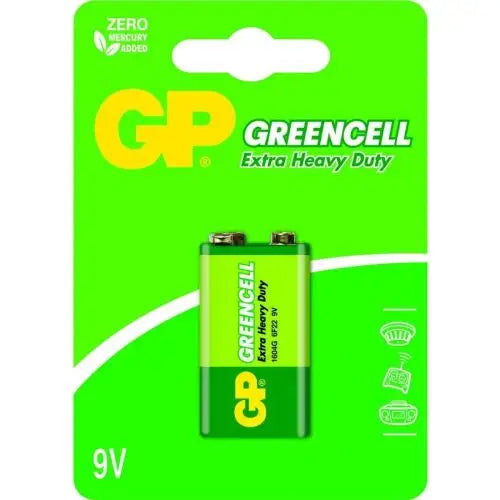 Цинк - карбон батерия GP Battery (9V)