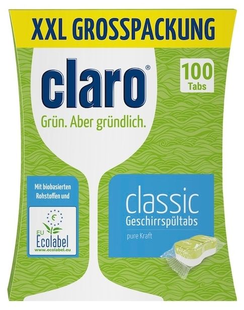 Таблетки за съдомиялна Claro - Eco Classic, 100 броя