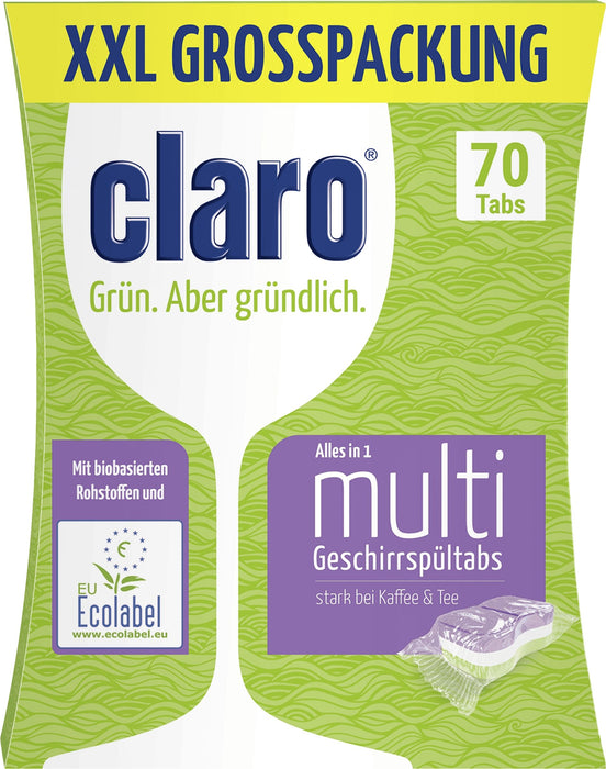 Таблетки за съдомиялна Claro - Multi All in One, 70 броя