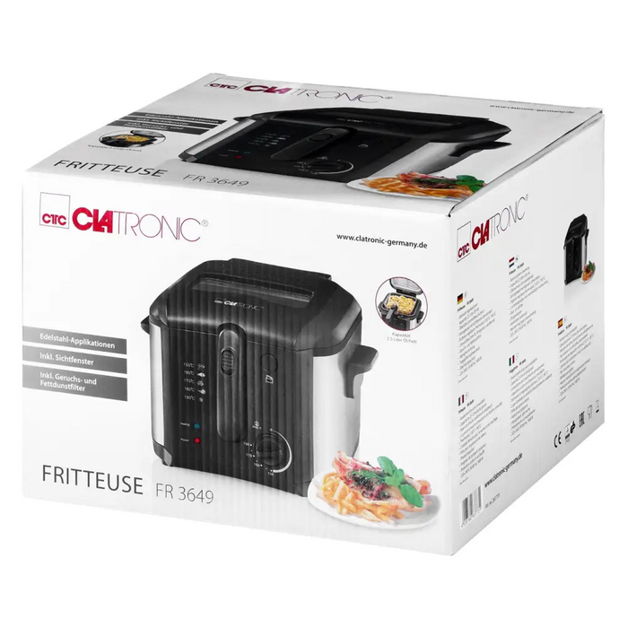 Clatronic FR 3649 Single 2.5 L 1600 W Черен