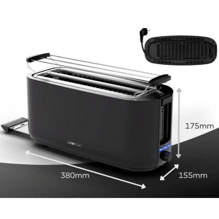 Clatronic TA 3802 4 филийка(и) 1400 W Черен