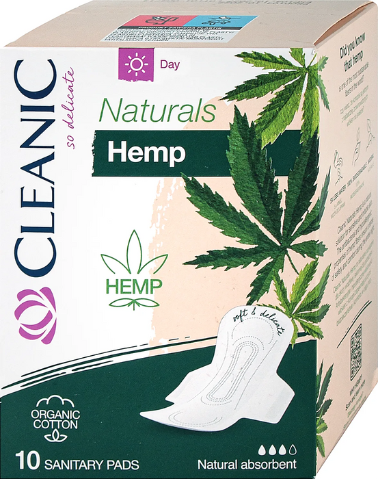 Дамски превръзки Naturals Hemp, 10 бр