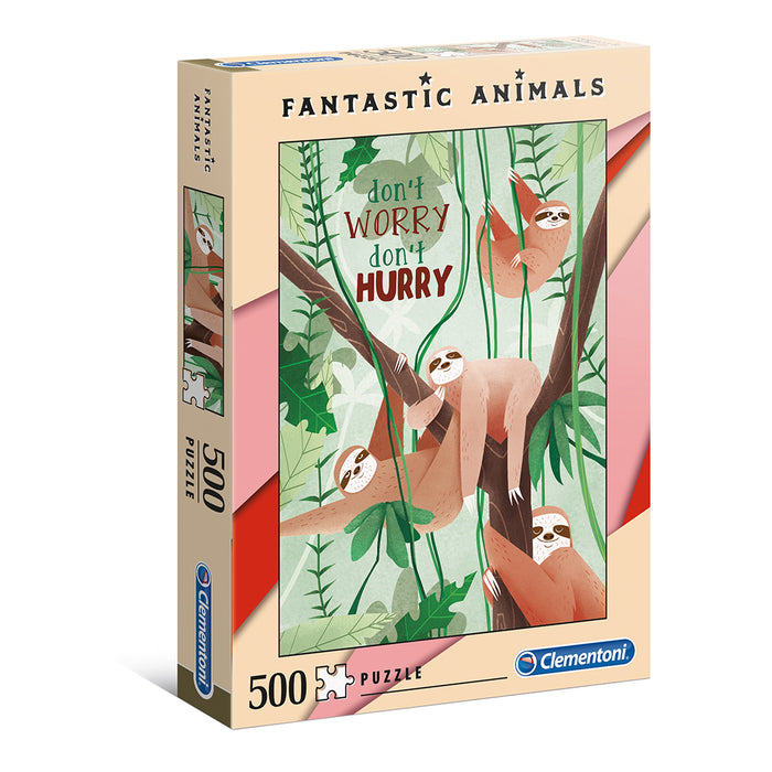 CLEMENTONI Пъзел 500ч FANTASTIC ANIMALS ЛЕНИВЦИ