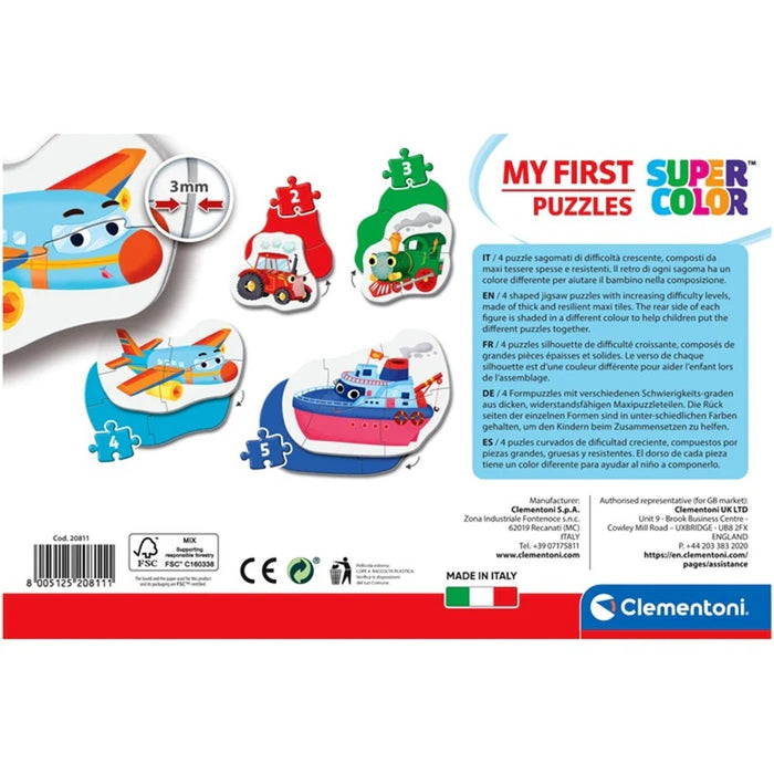 CLEMENTONI 2+3+4+5 ч. Пъзел My First Puzzle Превозни средства