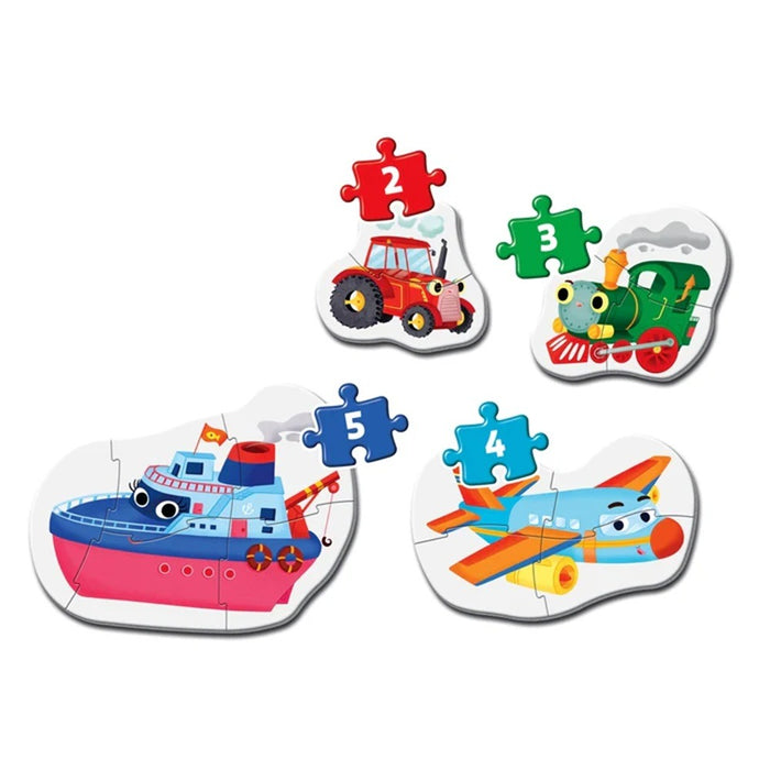 CLEMENTONI 2+3+4+5 ч. Пъзел My First Puzzle Превозни средства