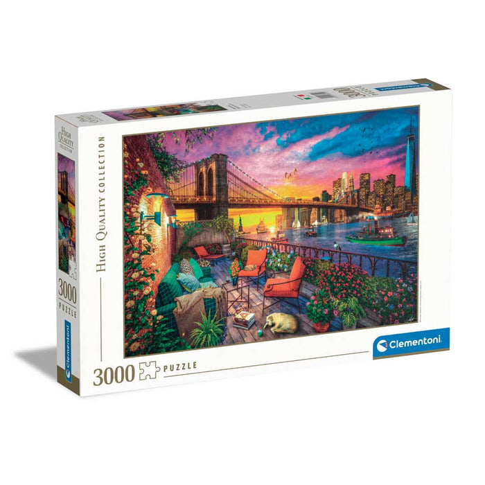 CLEMENTONI 3000ч. Пъзел Manhattan Balcony Sunset