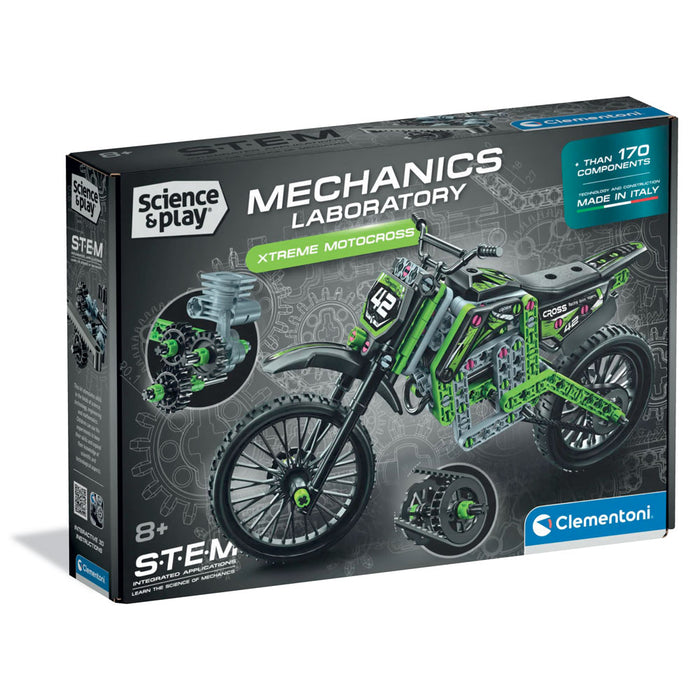 CLEMENTONI MECHANICS LABORATORY Конструктор Xtreme Motocross 170ч.