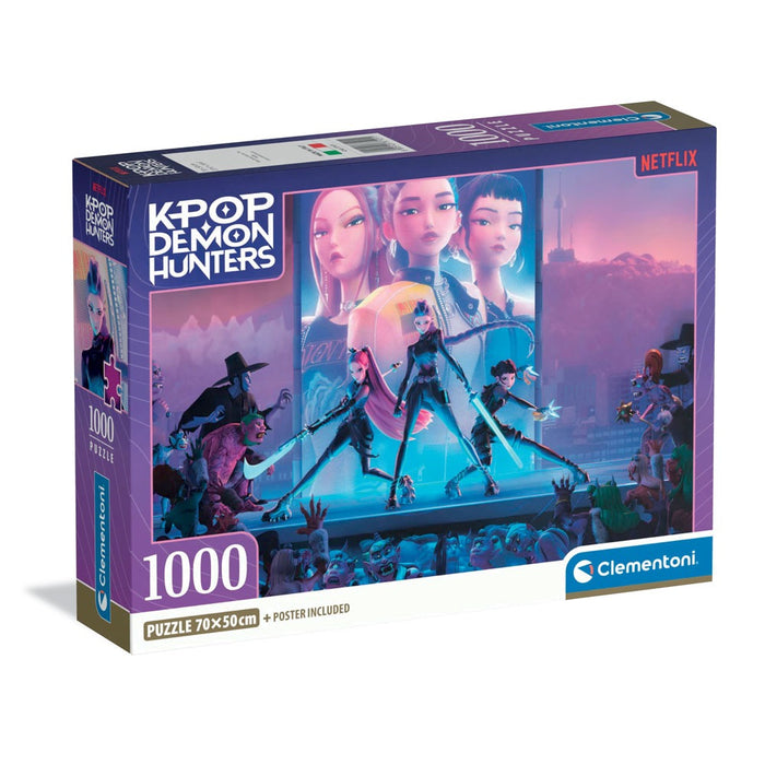 CLEMENTONI 1000ч. Пъзел KPOP Demon Hunters Poster Included