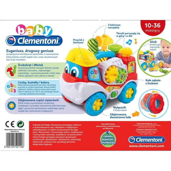 Комплект Clementoni – Детски камион Eugeniusz the Road Genius