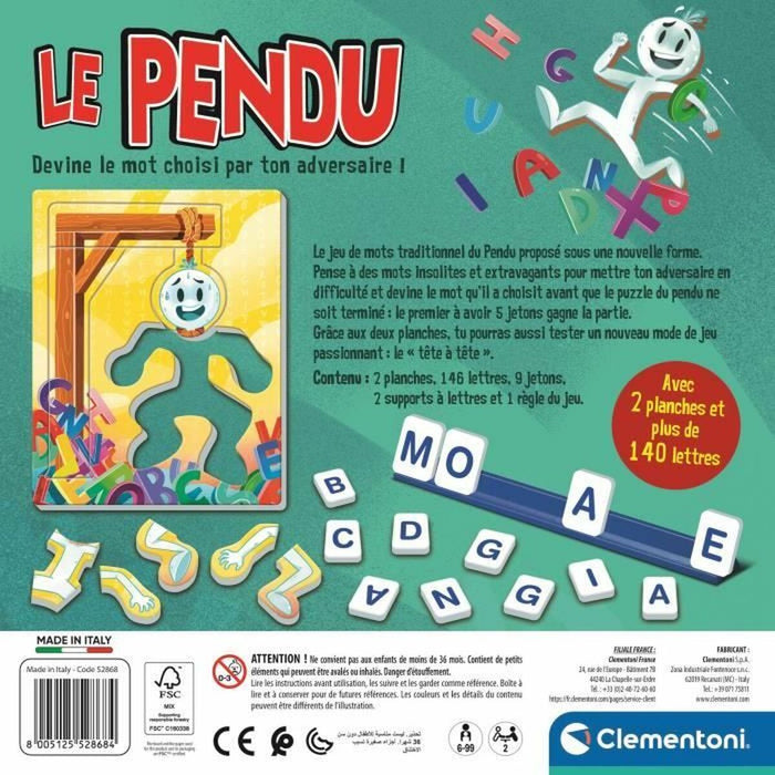 Настолна игра Clementoni Le pendu
