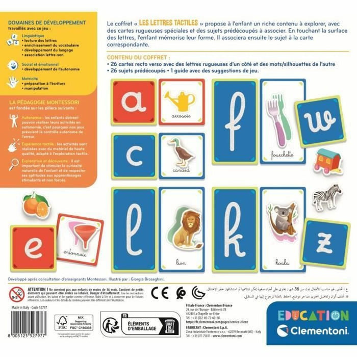Образователна Игра Clementoni Les lettres tactiles (FR)