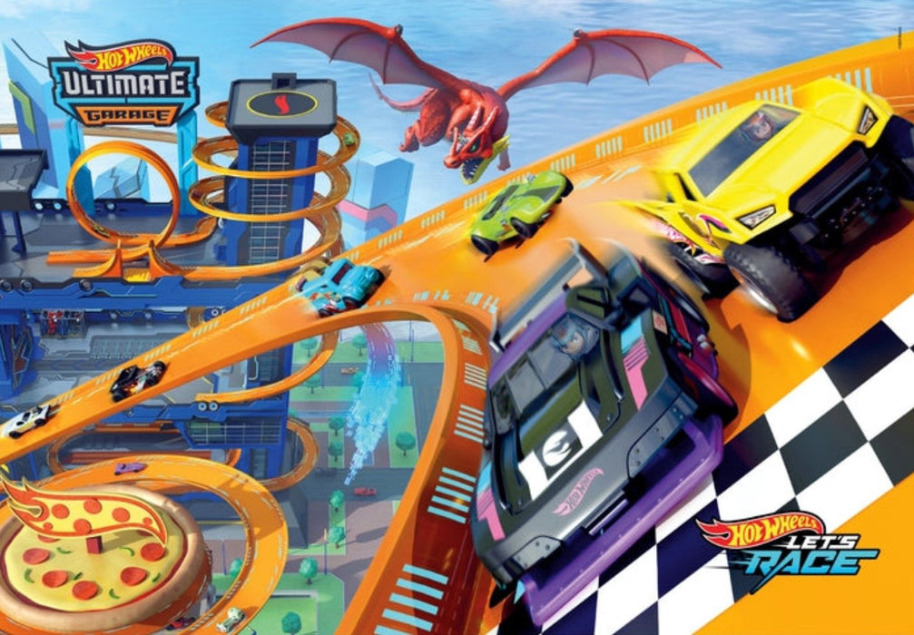 Детски пъзел Clementoni от 104 части - Hot Wheels (вариант 1)