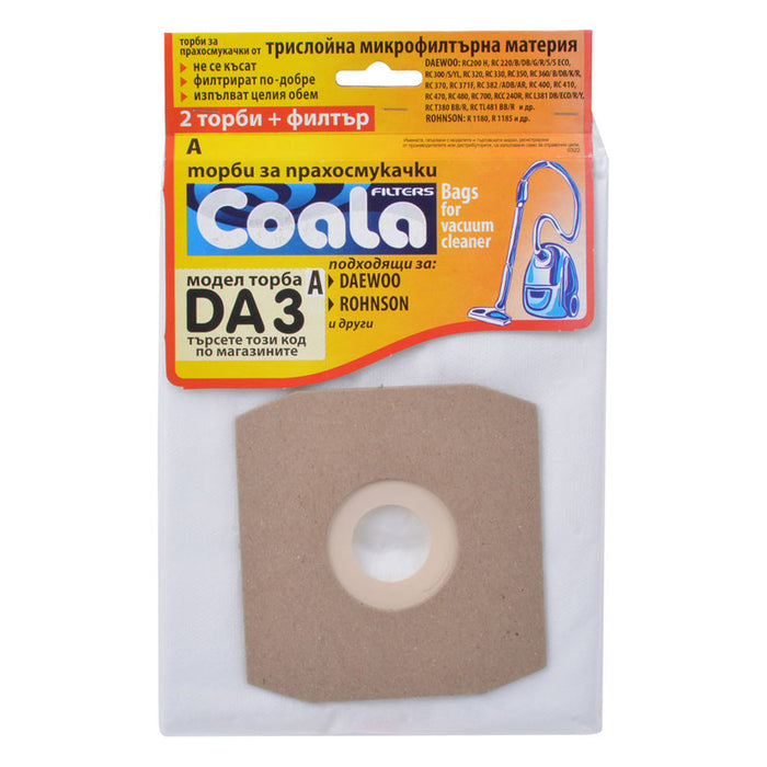 ТОРБИ ЗА ПРАХОСМУКАЧКА COALA ТОРБ. ЗА ПРАХ. TONI DA3-A COAL 3 БР