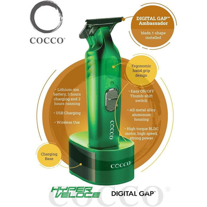Тример за лице и тяло Cocco – Hyper Veloce Pro, златист