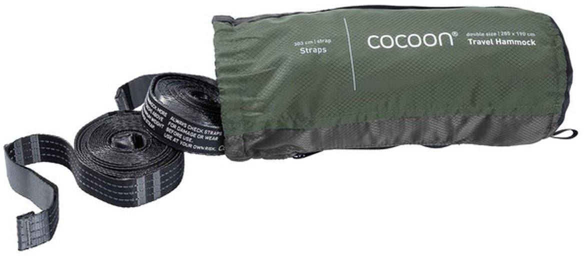 Комплект за пътуване Cocoon, двоен хамак за двама души, кипарисово зелен