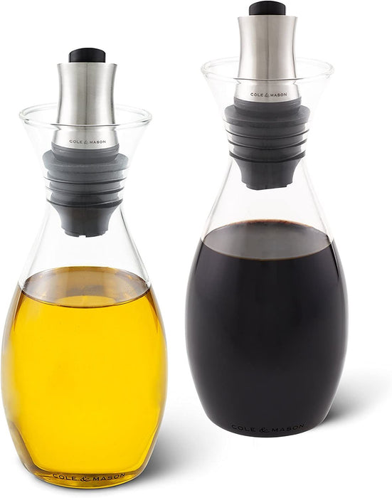 Диспенсър за олио или оцет с регулируем дозатор Cole & Mason, 350 ml