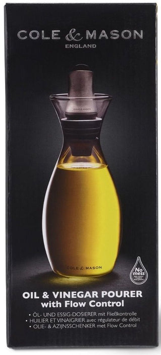 Диспенсър за олио или оцет с регулируем дозатор Cole & Mason, 350 ml