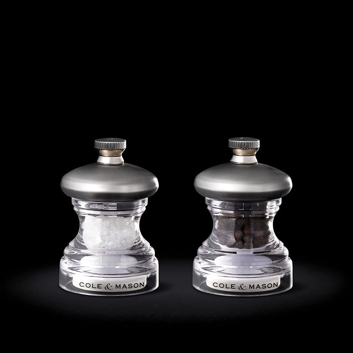 Комплект мелнички за сол и пипер Cole & Mason - Button, 6.5 cm