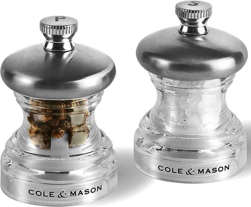 Комплект мелнички за сол и пипер Cole & Mason - Button, 6.5 cm